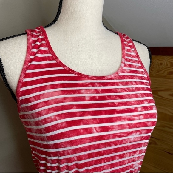 5th & Love Red White Stripe Sleeveless Swimsuit Coverup Dress Small - Picture 4 of 10